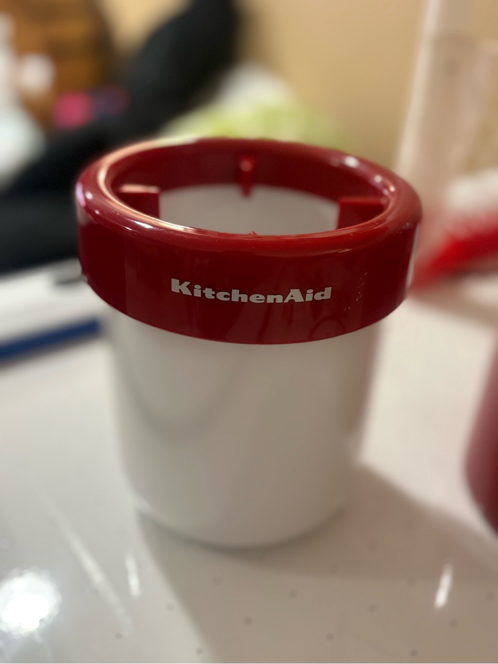 KitchenAid Red and White Utensil Holder